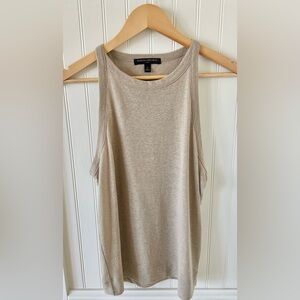 Banana Republic Women’s Linen Blend High Neck Tank Top Tan Sleeveless Size S